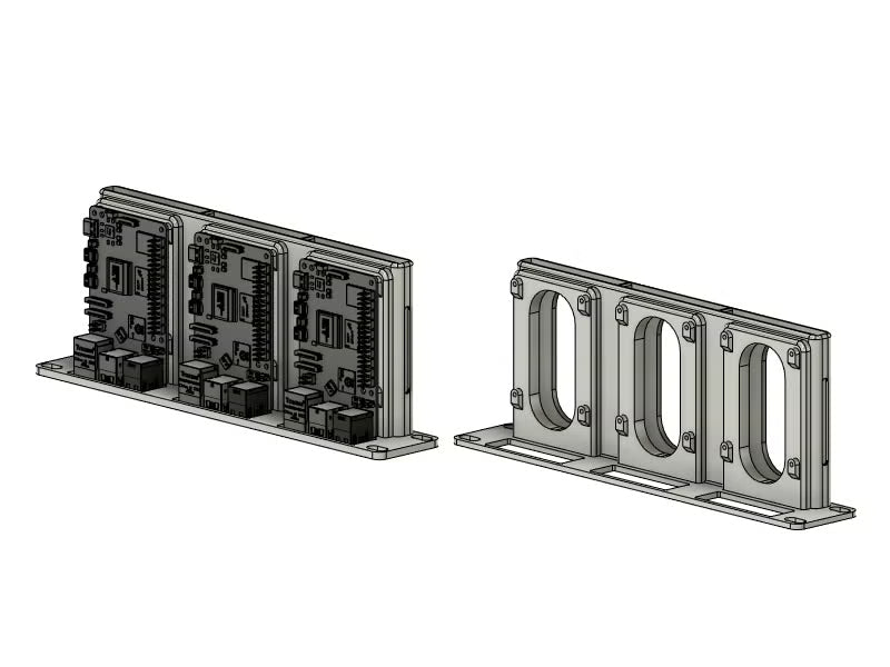 10" Rackmount til 3x Raspberry pi 5 + 3x 2,5 SSD's